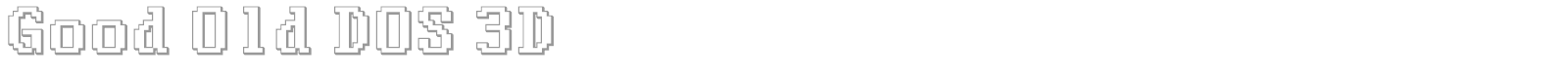 Good Old DOS font preview